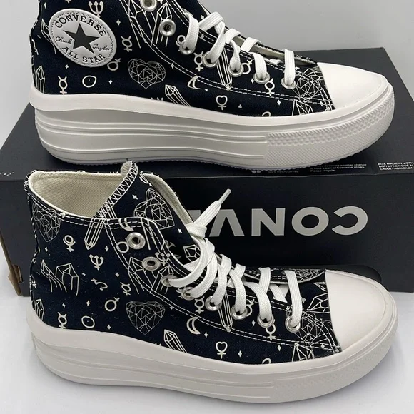 Converse WMNS CTAS MOVE HI
BLACK/NATURAL IVORY A03725C Platforms Sneakers - Picture 2 of 16